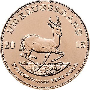 Zlatá minca Krügerrand 1/10 oz 3,11g