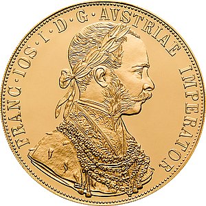 Zlatá minca 4-Dukát František Jozef 13,77g