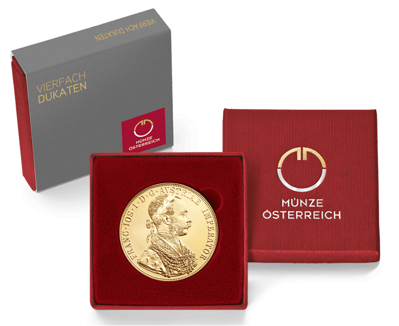 Zlatá minca 4-Dukát František Jozef 13,77g