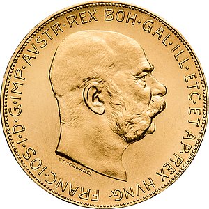 Zlatá minca 20 Kronen Österreich František Jozef 6,1g