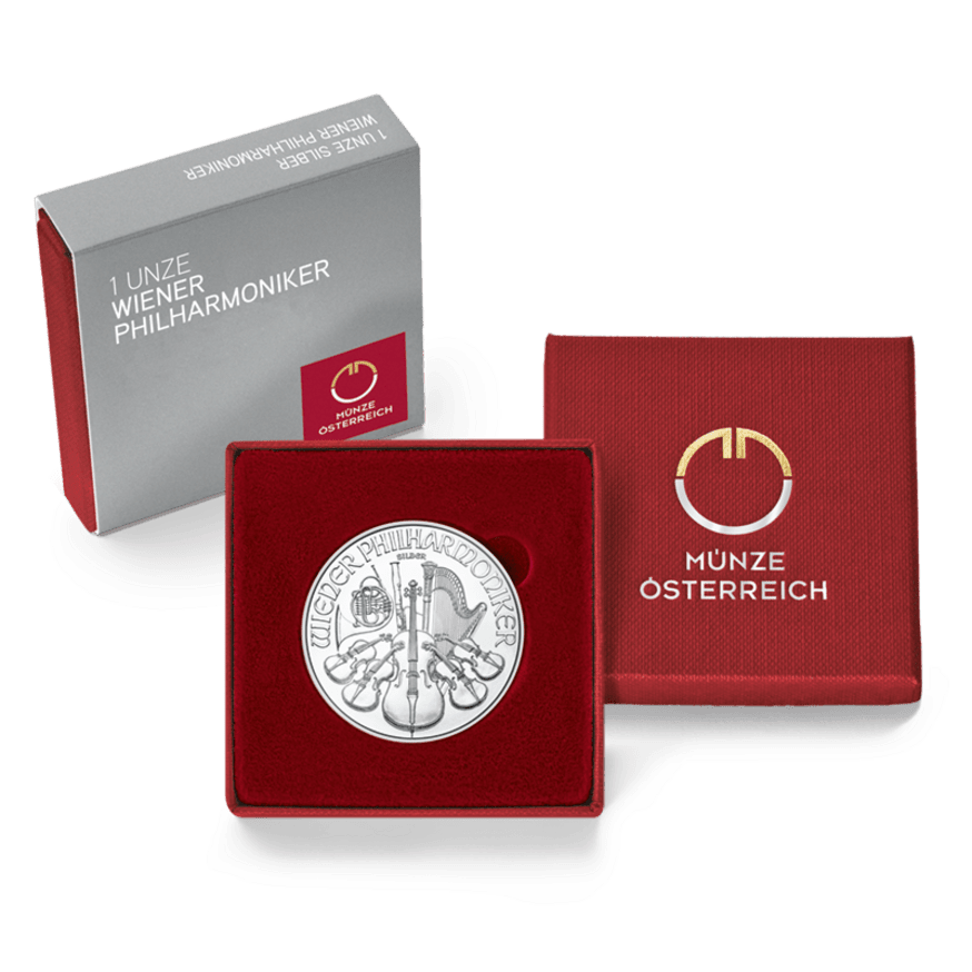 Münze Österreich Strieborná minca 1 oz Wiener Philharmoniker
