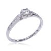 Zásnubný prsteň s briliantmi z bieleho zlata, 14K