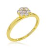 Zásnubný prsteň s briliantmi Rose v žltom zlate
