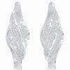 Elegant dangling earrings with diamonds, 14K white gold