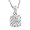 Diamond pendant in 14K white gold
