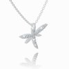 Celebrity Dragonfly, white gold, 14K