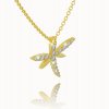 Celebrity Dragonfly yellow gold, 14K