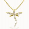 Celebrity Dragonfly yellow gold, 14K