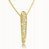 Elegant celebrity with pendant, 14K yellow gold