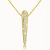 Elegant celebrity with pendant, 14K yellow gold