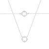 Dámsky set v bielom zlate so zirkónmi, 14K biele zlato