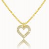 Celebrity heart, 14K yellow gold