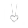 Zlatý prívesok srdce z 14k bieleho zlata