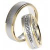 Svadobné obrúčky 95273-bielo-žlté zlato