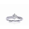 Zásnubný prsteň s centrálnym diamantom v bielom zlate 14K