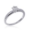 Zásnubný prsteň s briliantmi z 14 k bieleho zlata
