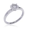 Zásnubný prsteň s briliantom z bieleho zlata, 14K