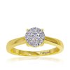 Zásnubný prsteň s briliantmi v žltom zlate R328-63640z