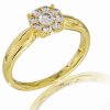 Zásnubný prsteň Colette s briliantmi v žltom zlate 14K