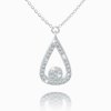 Women's Balance necklace made of 14K white gold