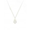 Celebrity heart with pearl, 14K white gold