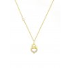 Celebrity heart with pearl, 14K yellow gold