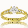 Zásnubný prsteň v žltom zlate SW336-62103z