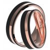 Svadobné obrúčky s karbónom CB7126 - červené zlato