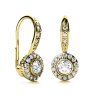 Statement dangle earrings made of yellow gold, 14K