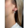 Statement dangle earrings made of white gold, 14K