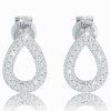 Diamond drop earrings in 14K white gold