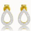 Diamond drop earrings in 14K yellow gold