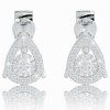 Sparkling diamond earrings in white gold, 14K