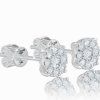 Sparkling diamond earrings in 14K white gold