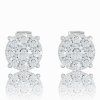 Sparkling diamond earrings in 14K white gold