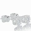 Subtle diamond stud earrings in white gold, 14K
