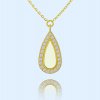Elegant drop necklace, 14K yellow gold