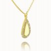 Elegant drop necklace, 14K yellow gold
