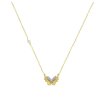 Butterfly gold necklace made of 14K yellow gold