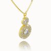 Elegant necklace made of yellow gold, 14K