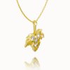 Celebrity Tree leaf, 14K yellow gold