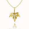 20036 celebritka tree leaf zlte zlato 14k