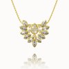Gold necklace with an elegant pendant in yellow 14K gold