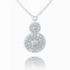 Elegant necklace made of white gold, 14K