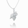 Celebrity Tree leaf, 14K white gold