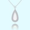 Elegant drop necklace, 14K white gold