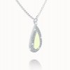 Elegant drop necklace, 14K white gold