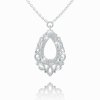 14K white gold pendant chain