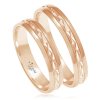 Svadobné obrúčky A8334 - červené zlato