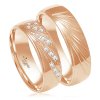 Svadobné obrúčky B8329 - červené zlato